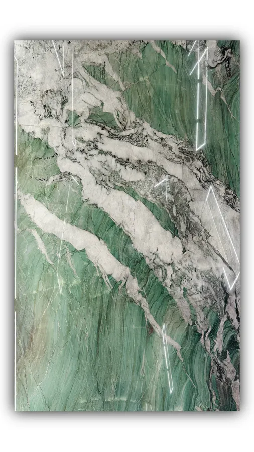 百达翡翠大板实拍，奢石，绿色系，3150mm x 1920mm 1.8mm，码单号 2511112471，杭州和盛石材在库天然石材