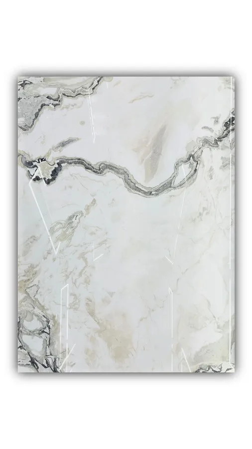 芬迪白大板实拍，奢石，白色系，2830mm x 2060mm，码单号 HSQY-2511，杭州和盛石材在库天然石材