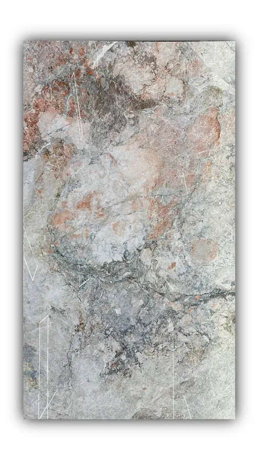 樱花粉大板实拍，奢石，红粉色系，3050mm x 1720mm，码单号 85067 7-6，杭州和盛石材在库天然石材