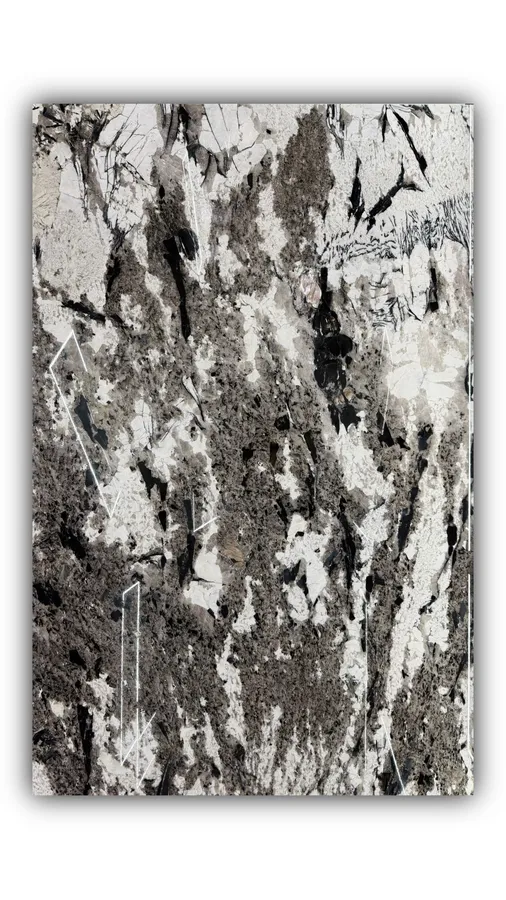 金孔雀大板实拍，奢石，黑白色系，3110mm x 1970mm 1.8mm，码单号 195，杭州和盛石材在库天然石材