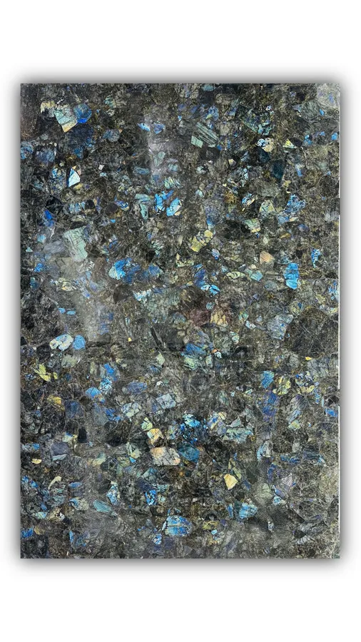 蓝翡翠大板实拍，奢石，蓝色系，3020mm x 2010mm，码单号 25103，杭州和盛石材在库天然石材