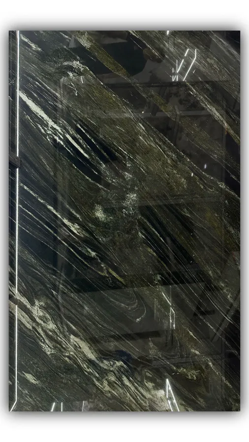 星空绿大板实拍，奢石，绿色系，2710mmx 1850mm，码单号 LK0100，杭州和盛石材在库天然石材