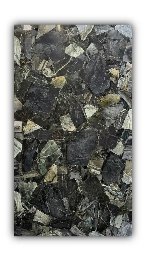 帝王绿大板实拍，奢石，绿色系，3200mm x 1800mm，码单号 MSL85087 6-3，杭州和盛石材在库天然石材