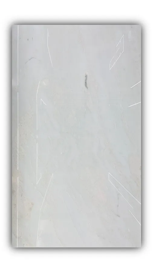 芬迪白玉大板实拍，奢石，白色系，2930mm x 1720mm，码单号 F33 5-2，杭州和盛石材在库天然石材