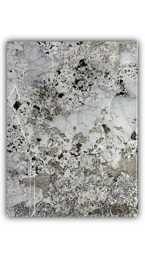 火树银花大板实拍，奢石，白色系，2590mm x 1930mm 1.8mm，码单号 QY151，杭州和盛石材在库天然石材