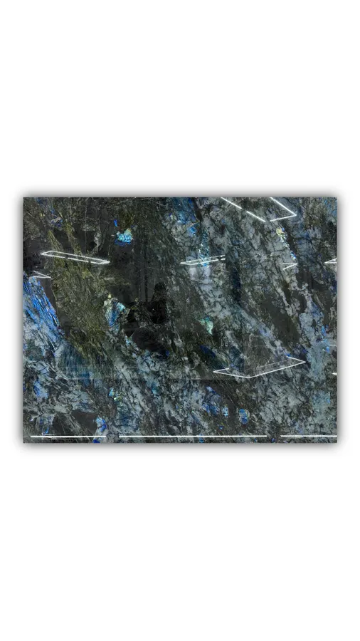 蓝翡翠大板实拍，奢石，蓝色系，2230mm x 1760mm，码单号 3701，杭州和盛石材在库天然石材