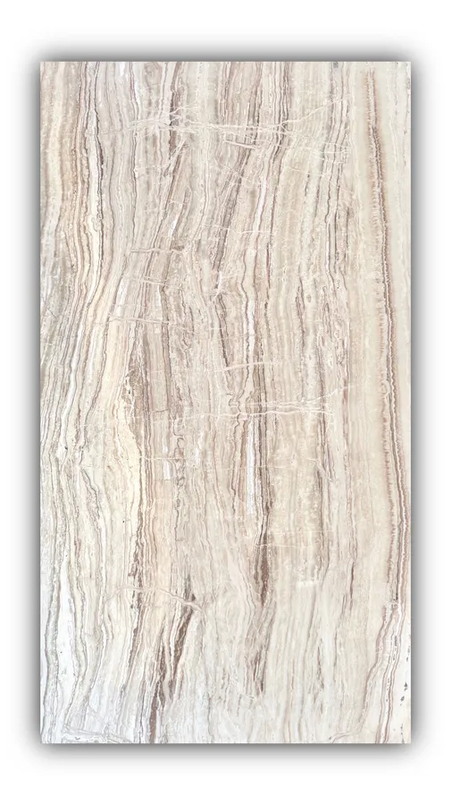玛瑙玉洞石大板实拍，奢石，黄色系，2740mm x 1670mm，码单号 SLY23001，杭州和盛石材在库天然石材