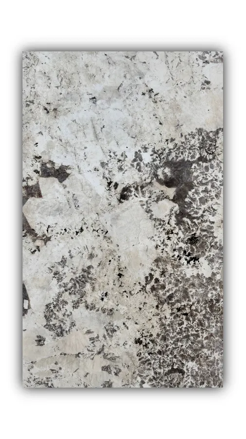 潘多拉大板实拍，奢石，白色系，3250mm x 1910mm，码单号 QY2672，杭州和盛石材在库天然石材