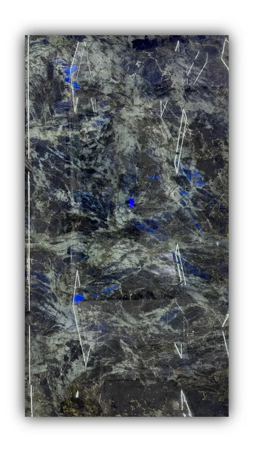 蓝翡翠大板实拍，奢石，蓝色系，2980mm x 1570mm，码单号 3731，杭州和盛石材在库天然石材